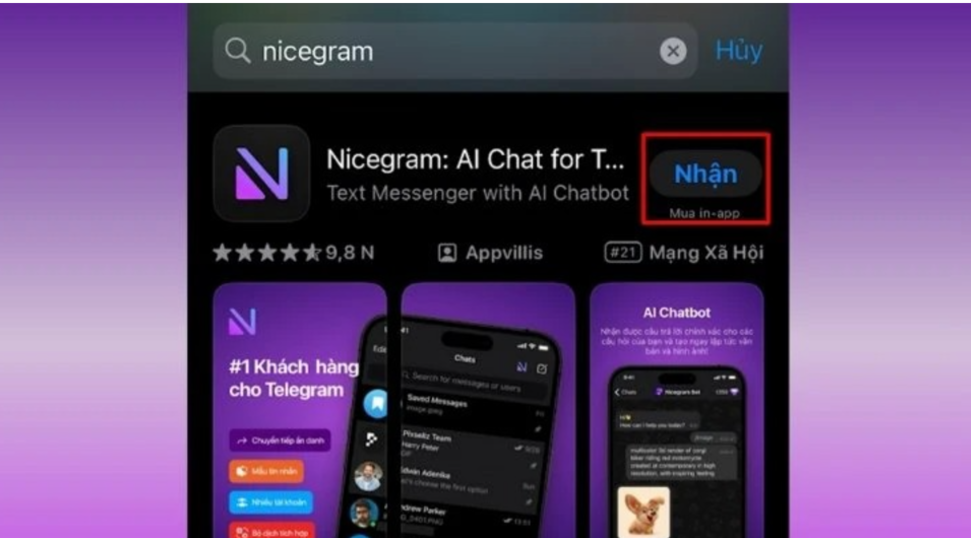 Tải Nicegram từ Apple Store